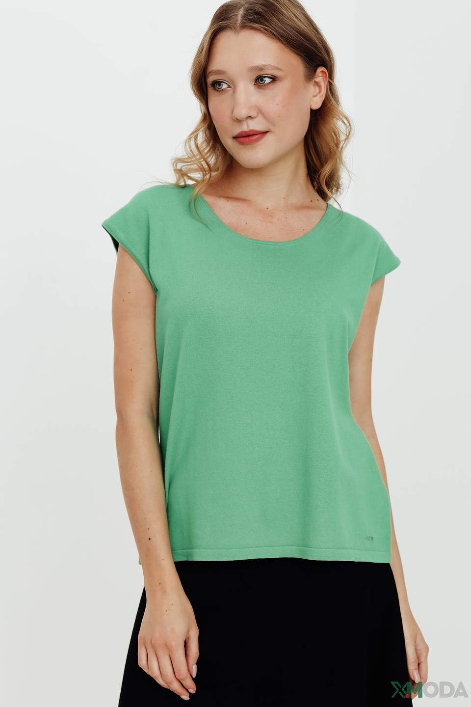 Топ Oui зелёный с рукавами