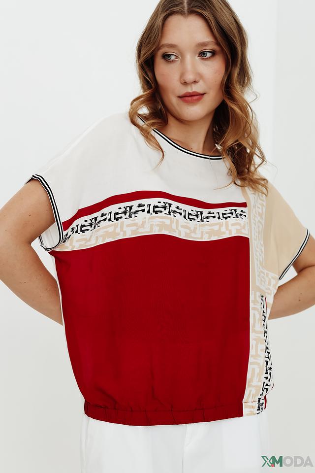 Блуза Gerry Weber с принтом красный