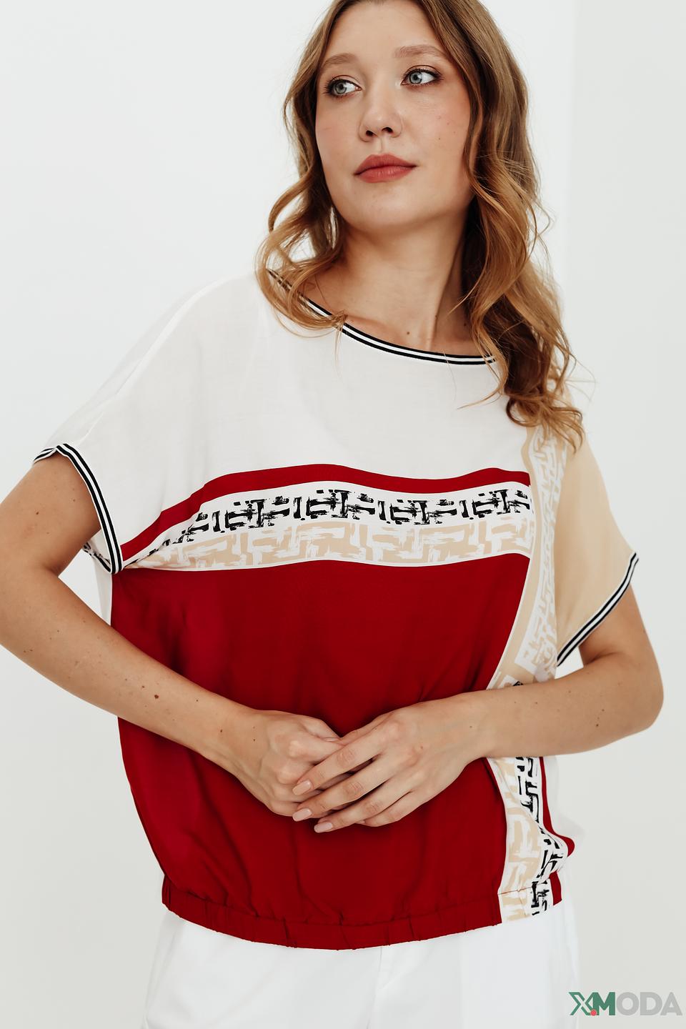 Блуза Gerry Weber с принтом красный