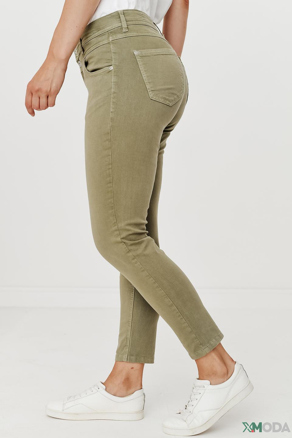 Джинсы Angels хаки с зауженным кроем