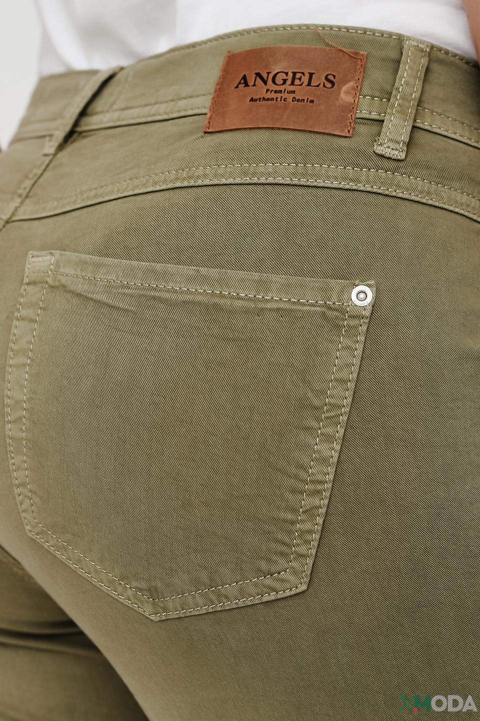 Джинсы Angels хаки с зауженным кроем