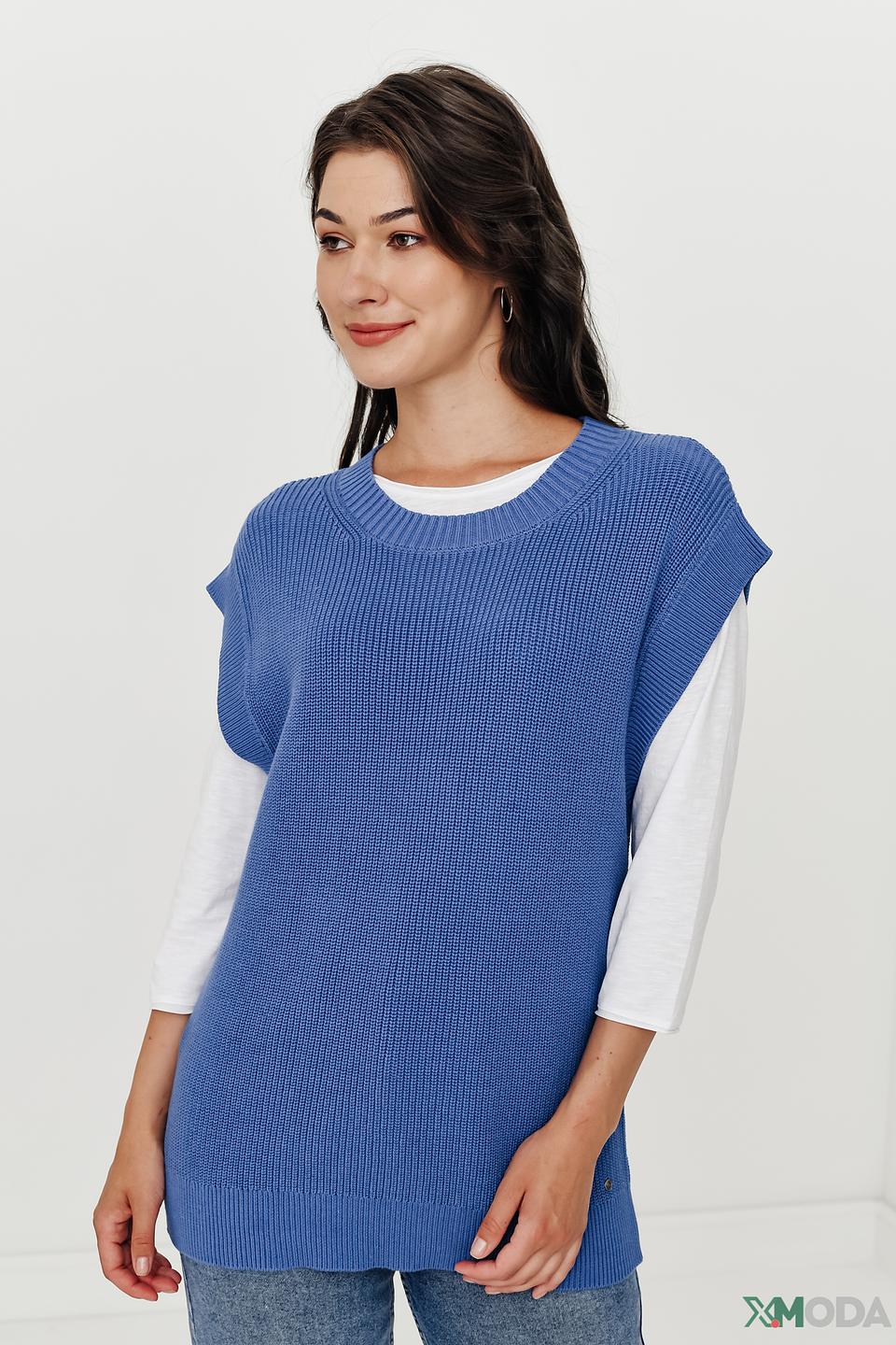 Жилет Betty and Co вязаный синий