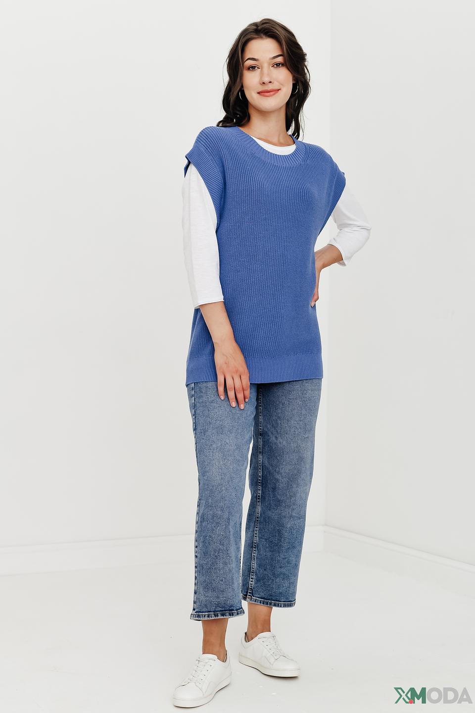 Жилет Betty and Co вязаный синий