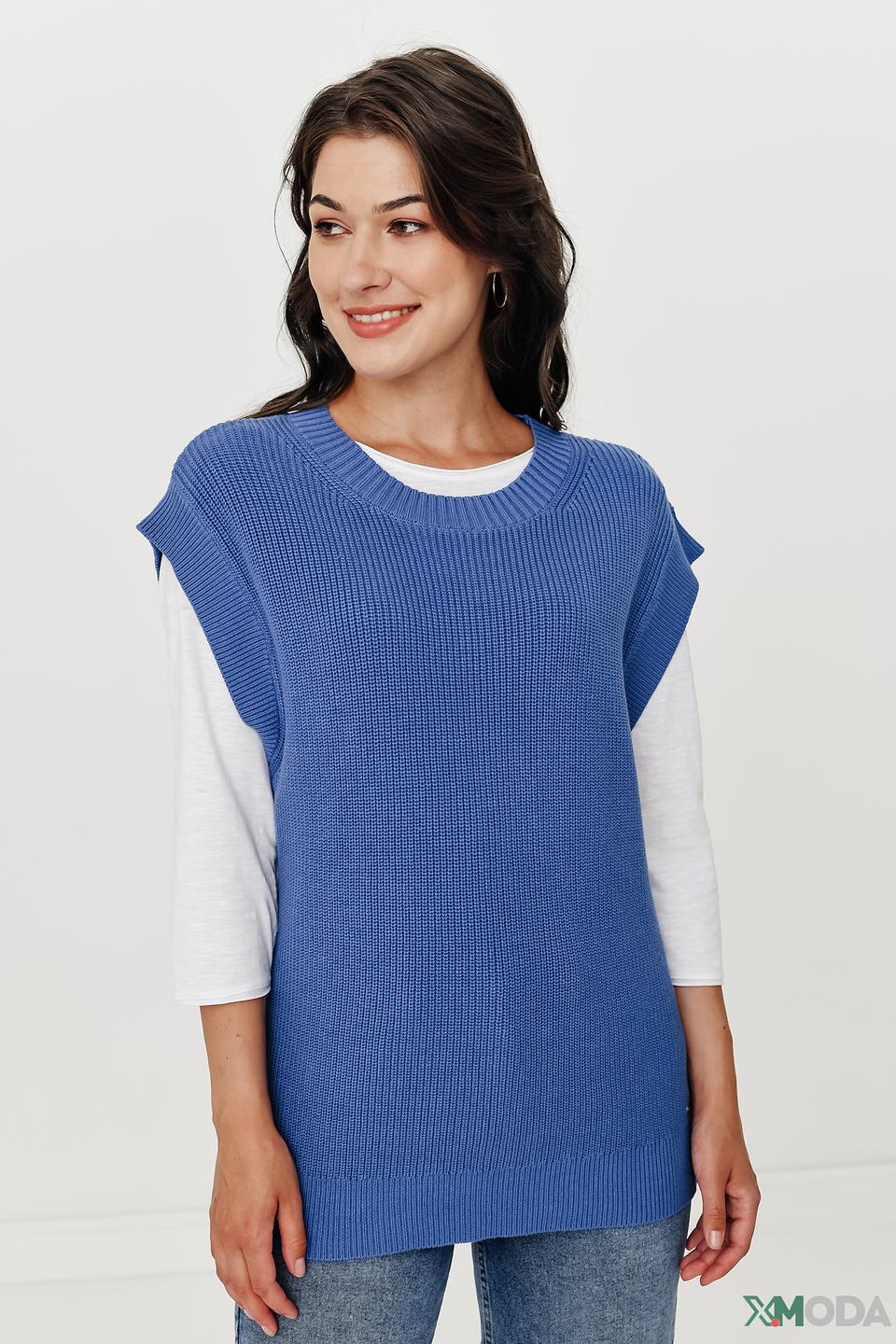 Жилет Betty and Co вязаный синий