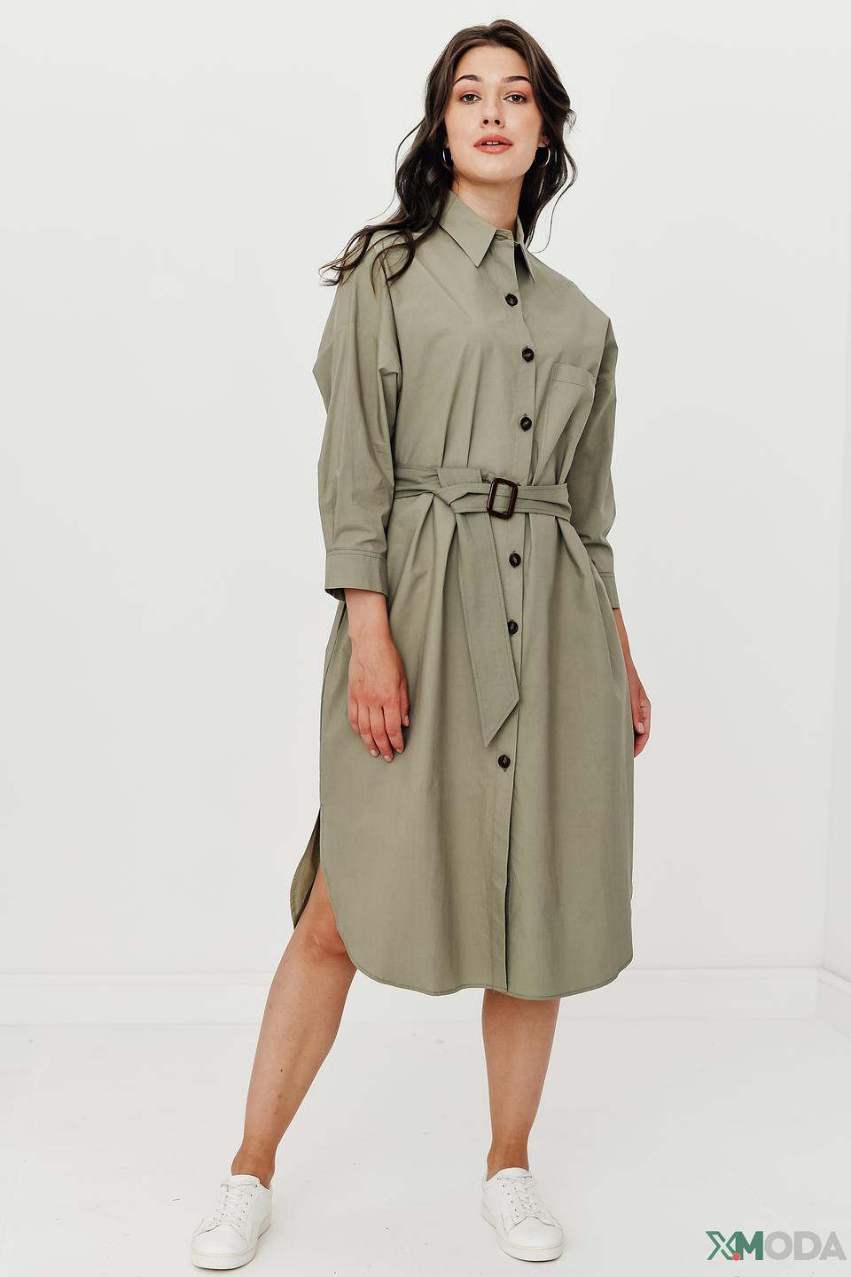 Платье рубашка Cinque хаки