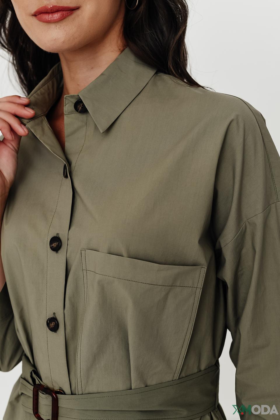 Платье рубашка Cinque хаки