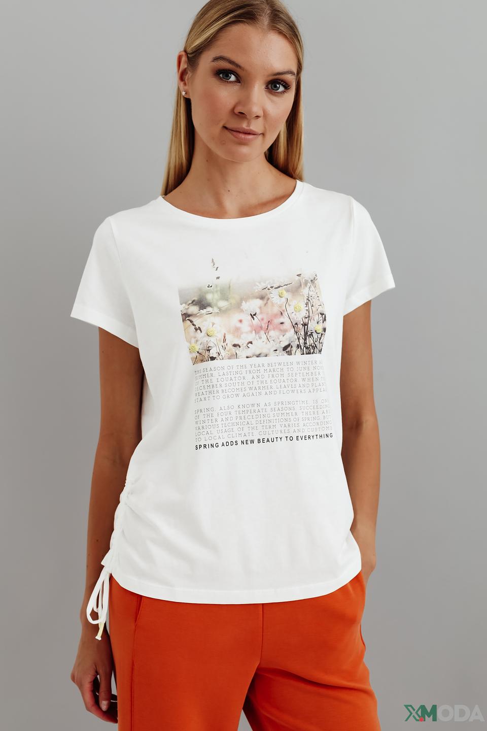 Футболка Taifun с принтом белый