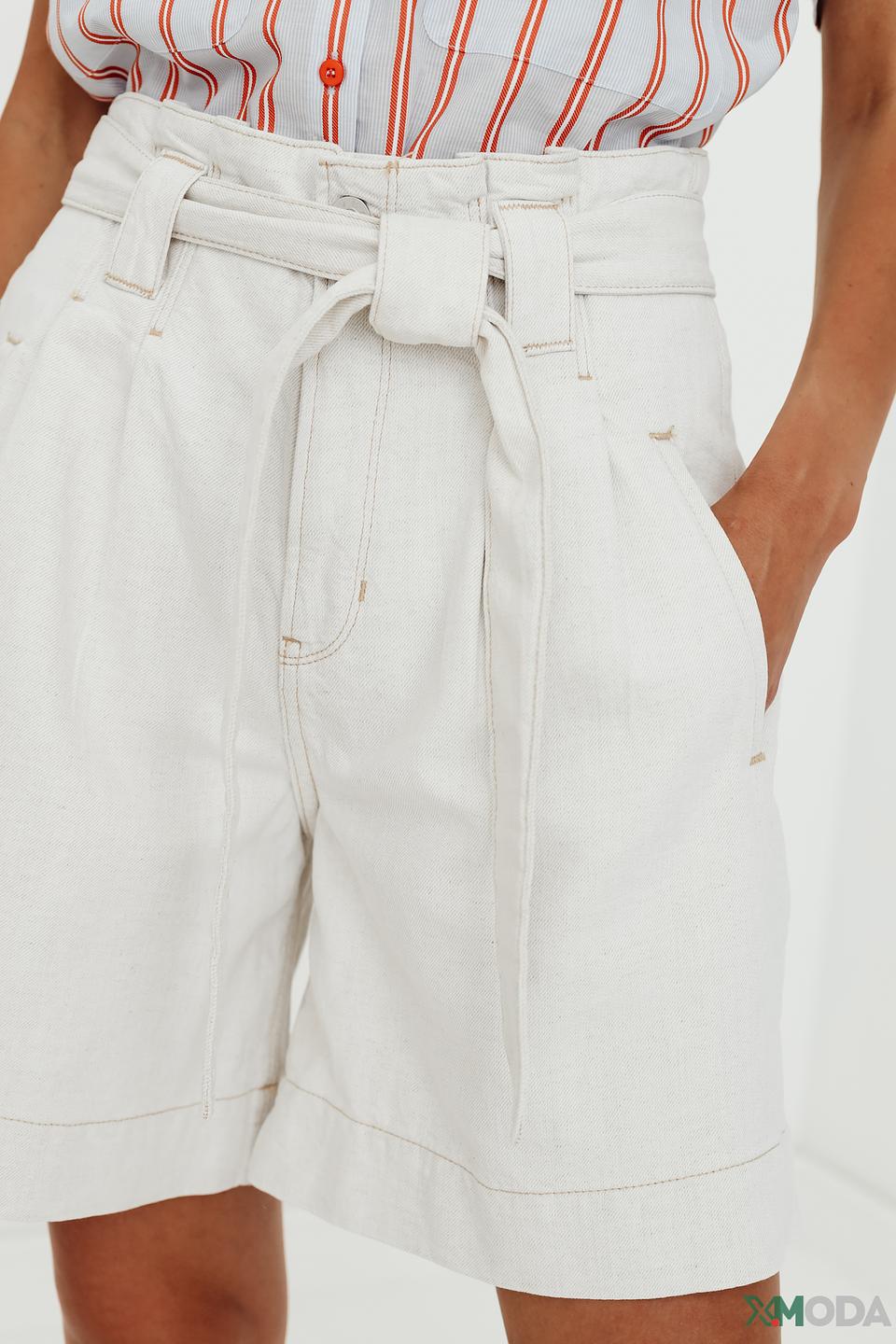 Шорты s.Oliver белые с поясом