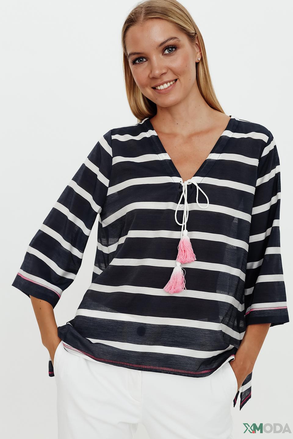 Блуза Tuzzi в полоску с кисточками