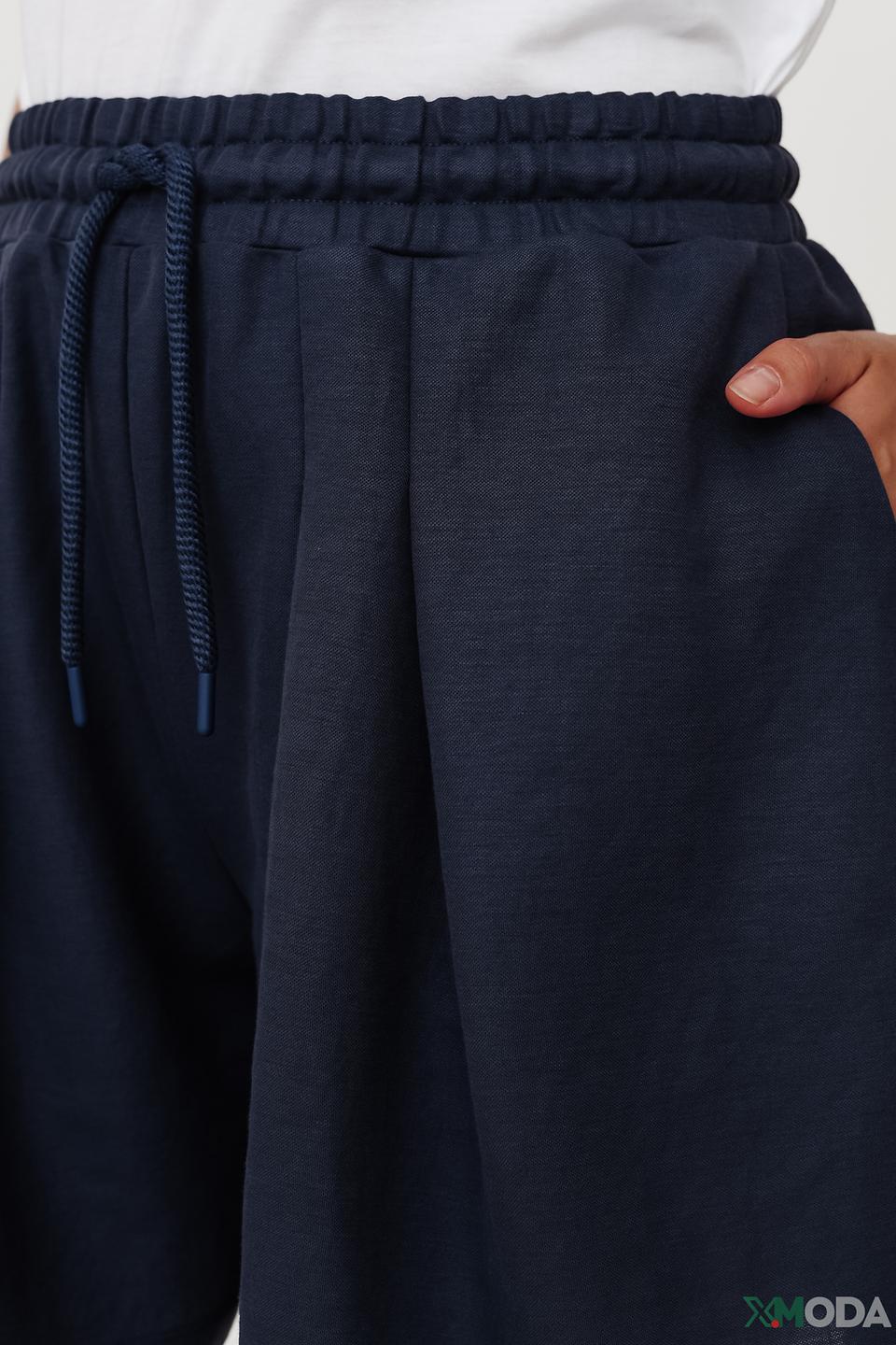 Шорты Emporio Armani синие с завязками