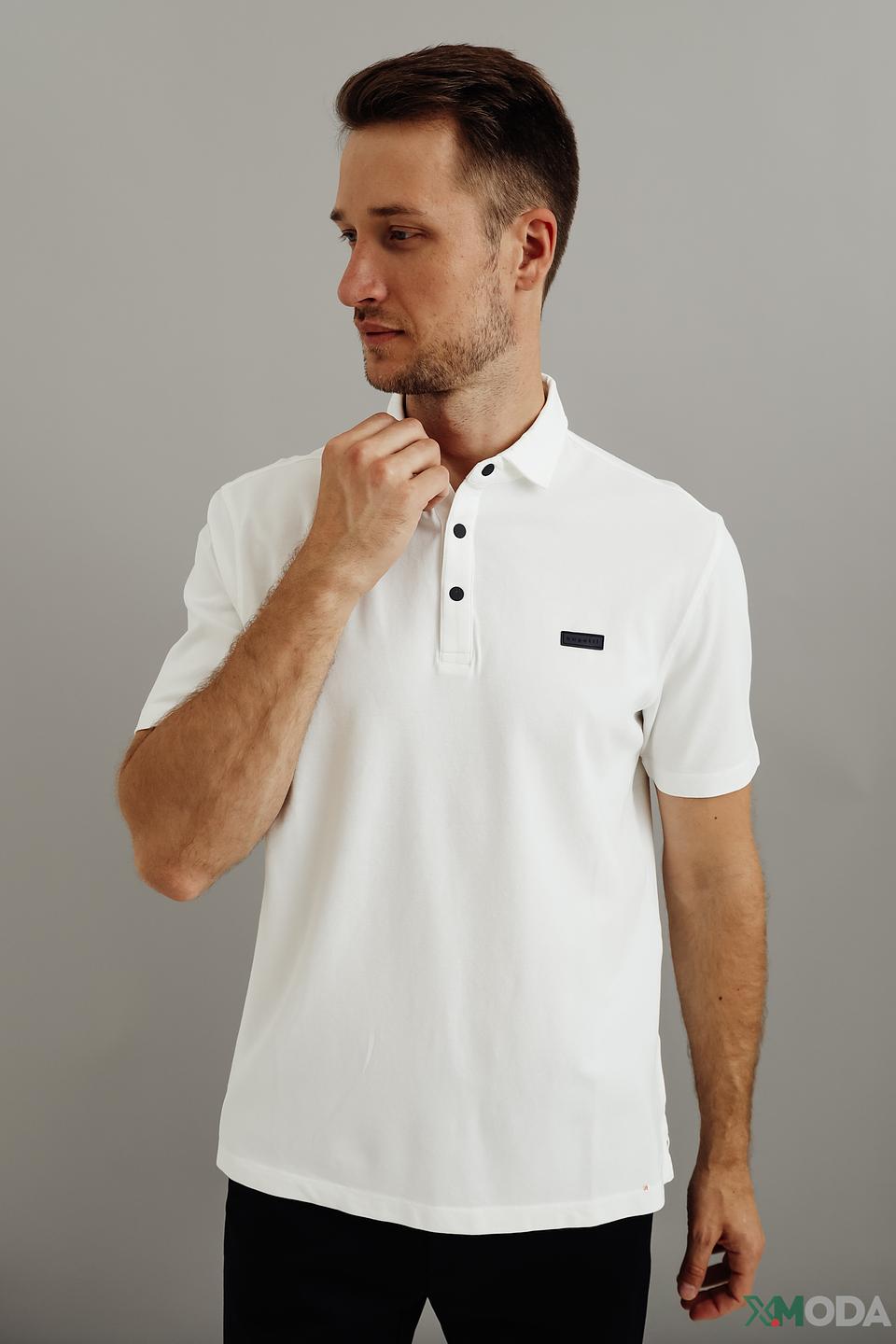 Поло Bugatti белый