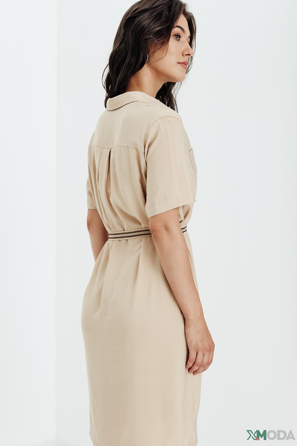 Платье Thomas Rabe бежевое с поясом