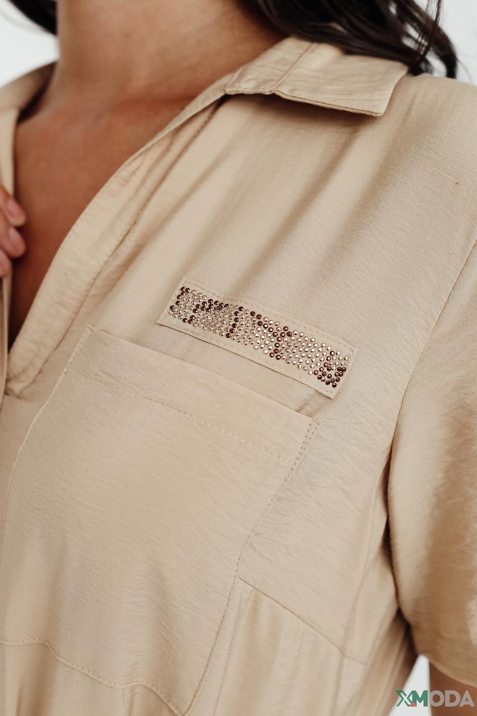 Платье Thomas Rabe бежевое с поясом