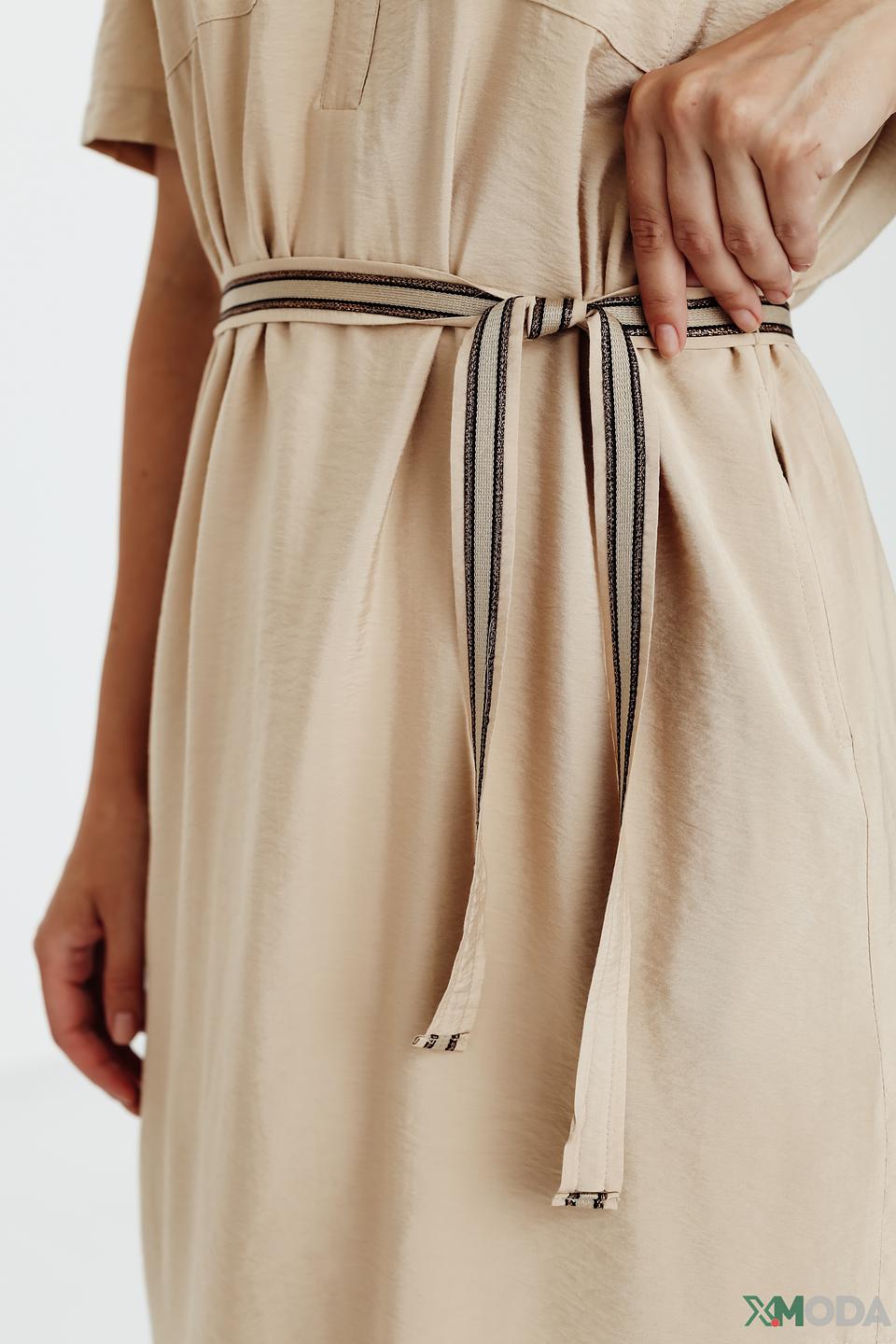 Платье Thomas Rabe бежевое с поясом