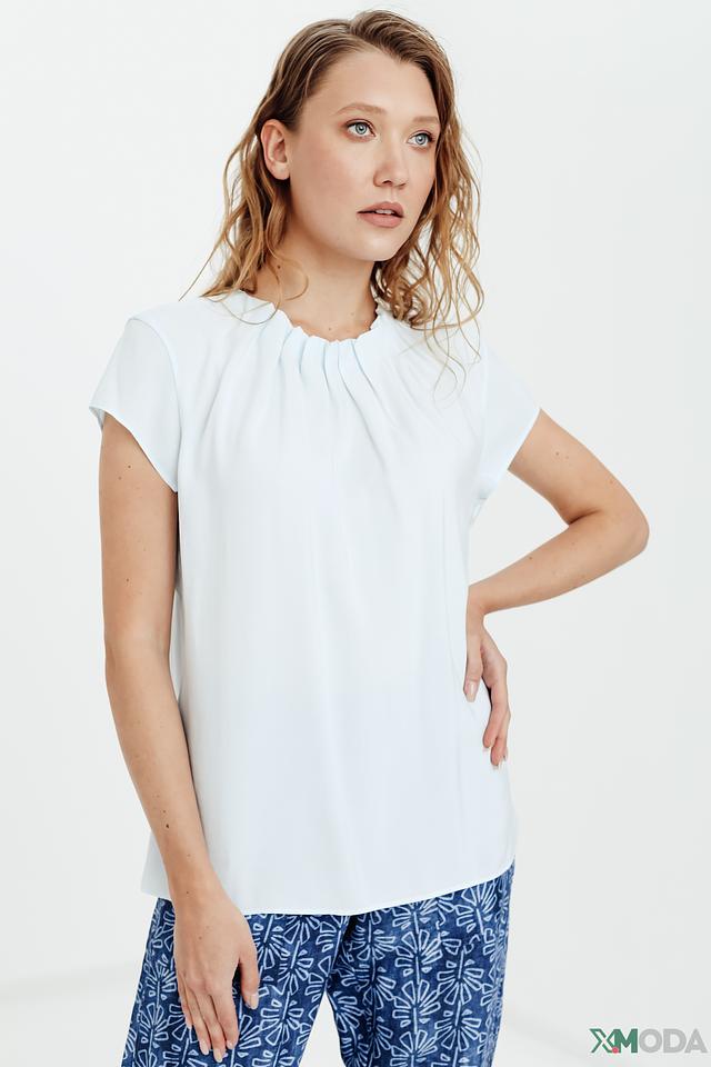 Блуза Taifun с рюшами белая