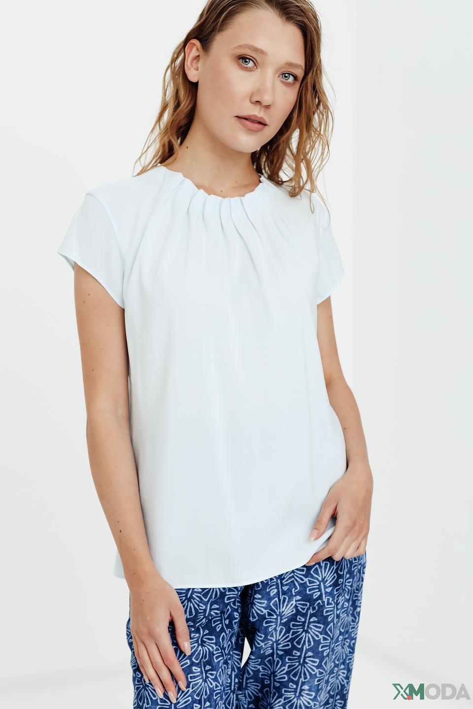 Блуза Taifun с рюшами белая