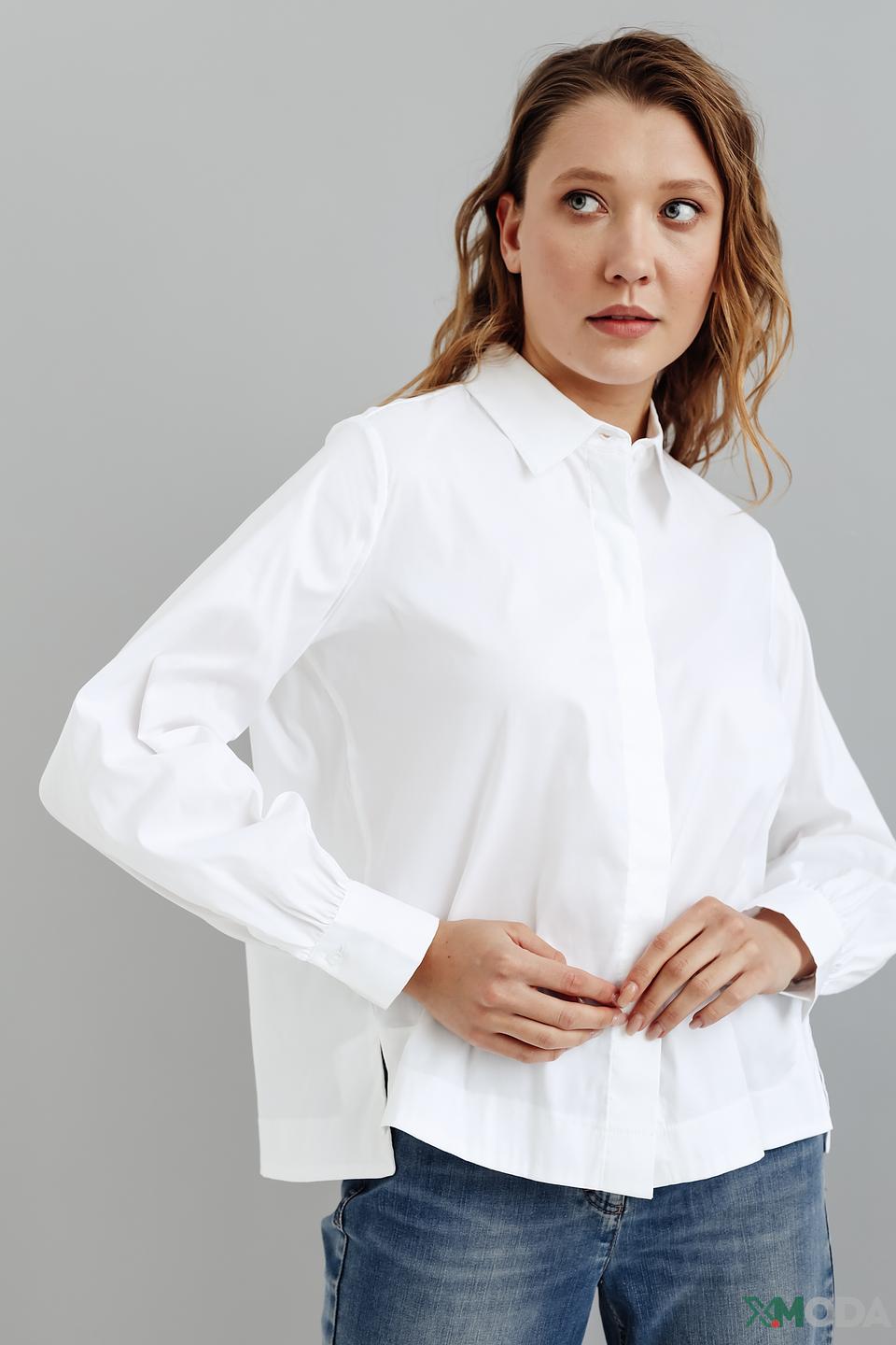 Рубашка Gerry Weber белая с рукавами-фонариками