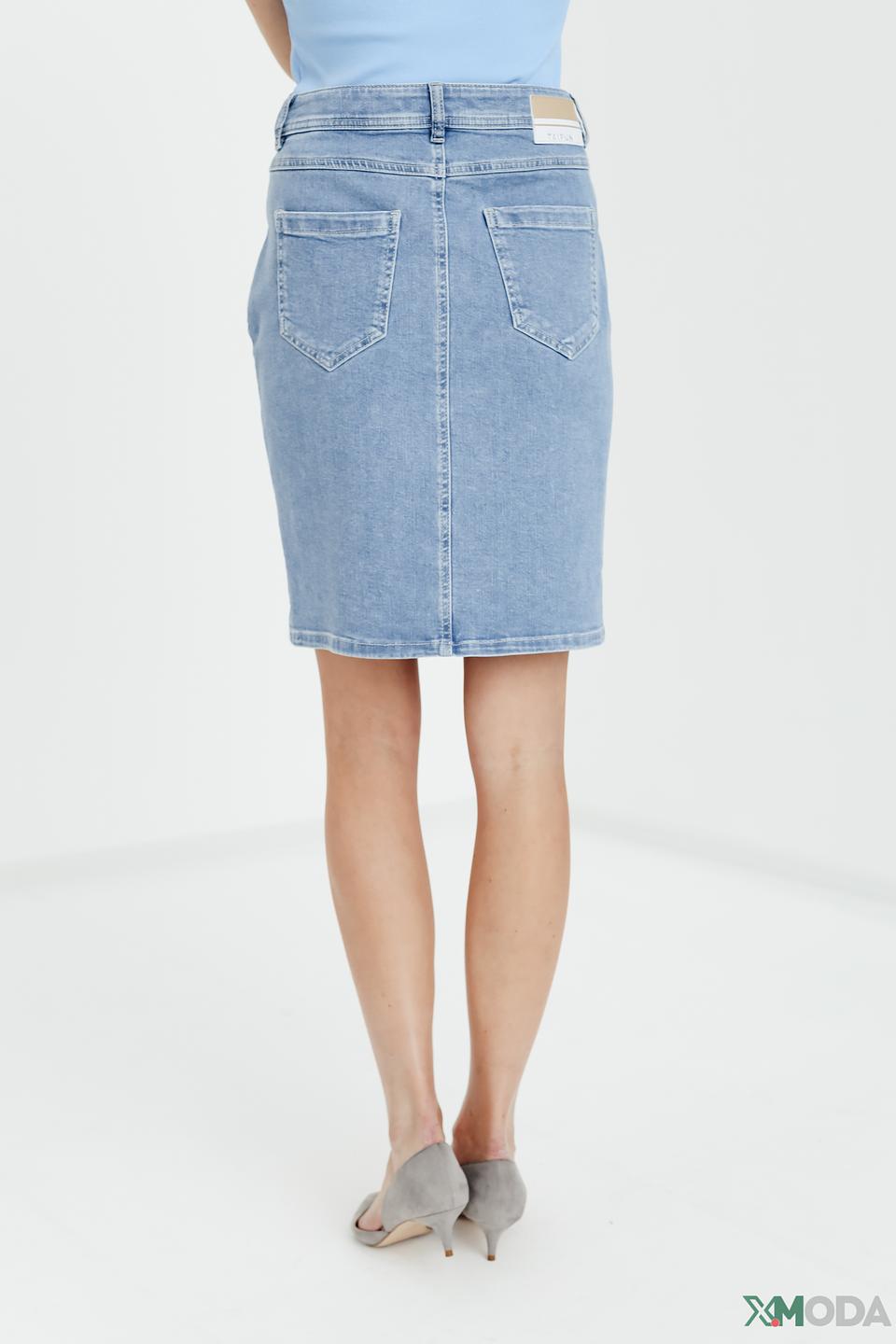 Юбка Taifun деним с вышивкой