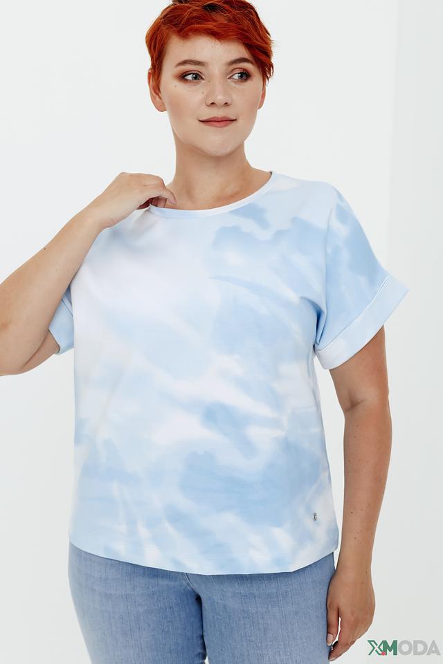 Пуловер Frapp с эффектом tie-dye голубой