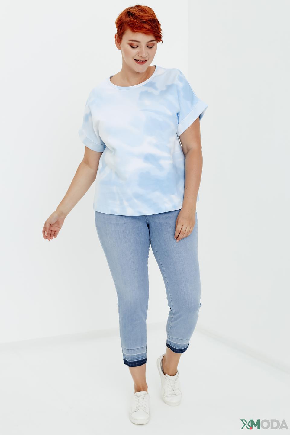 Пуловер Frapp с эффектом tie-dye голубой