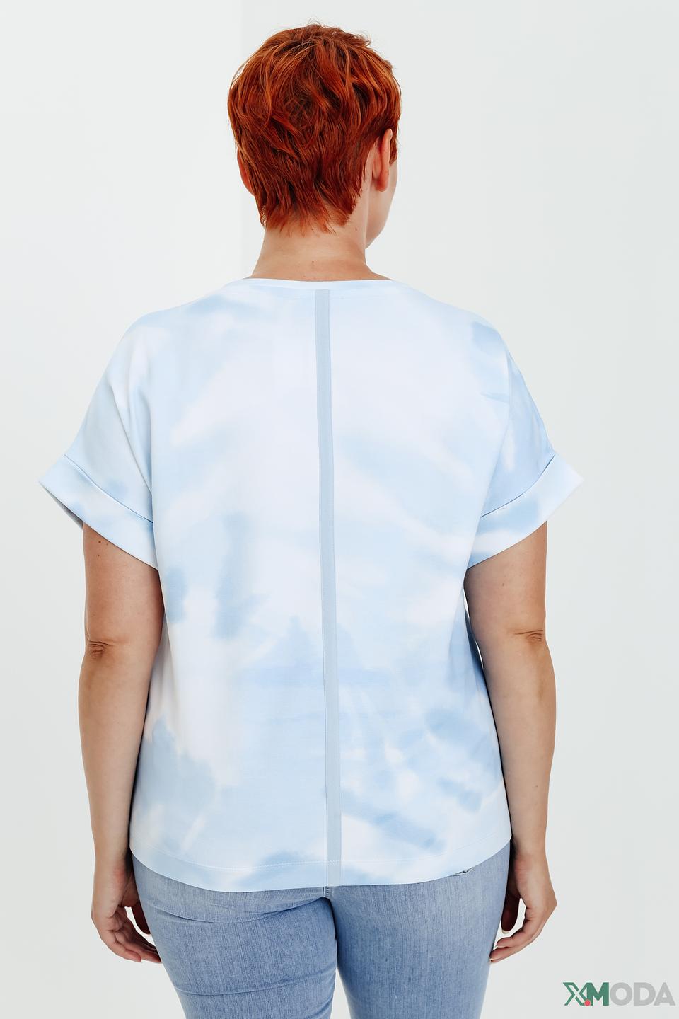 Пуловер Frapp с эффектом tie-dye голубой