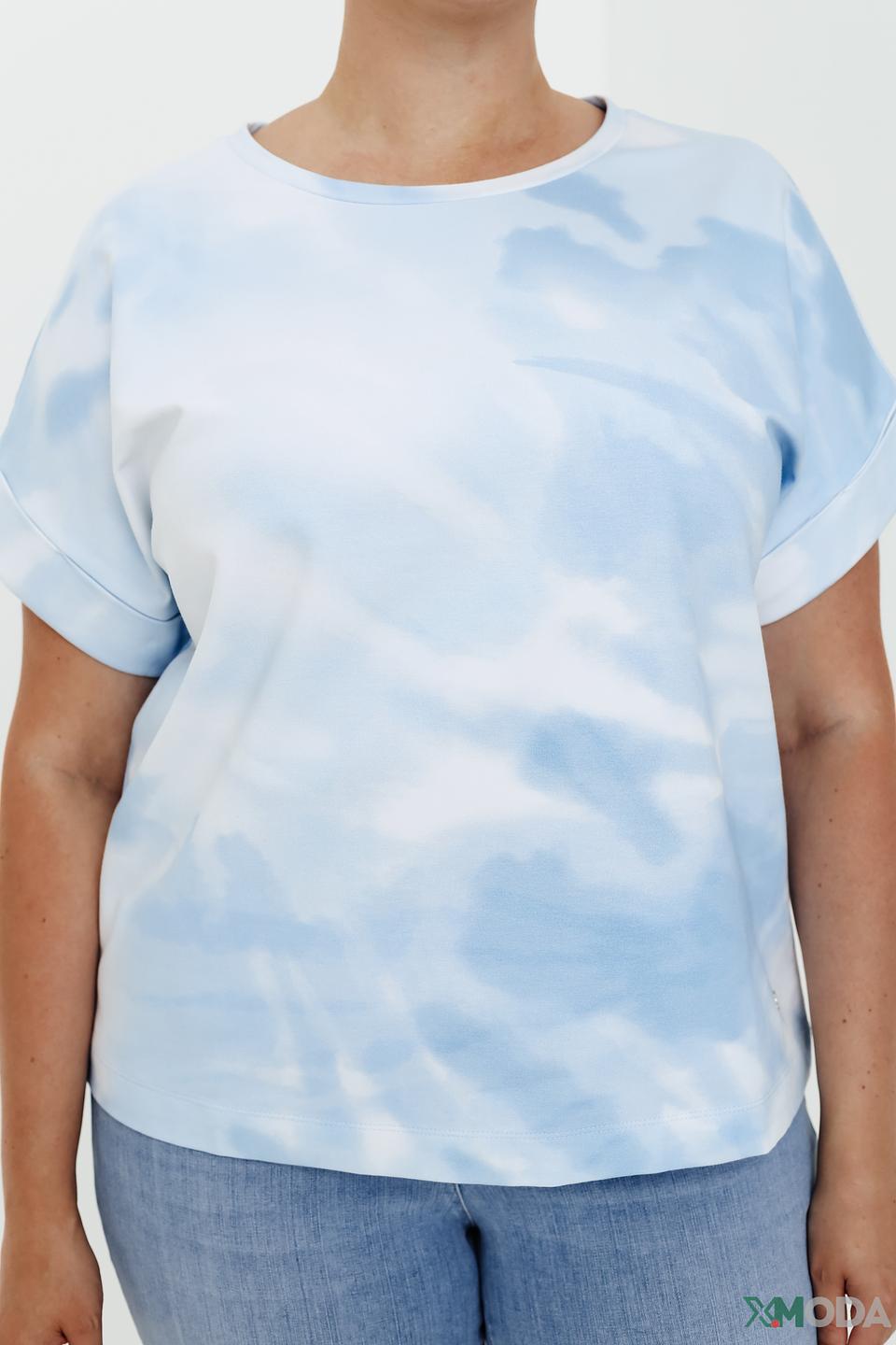 Пуловер Frapp с эффектом tie-dye голубой