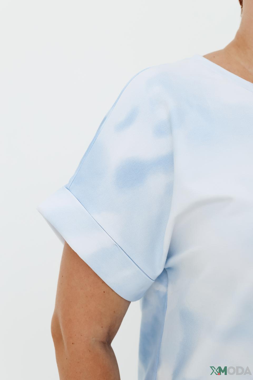 Пуловер Frapp с эффектом tie-dye голубой