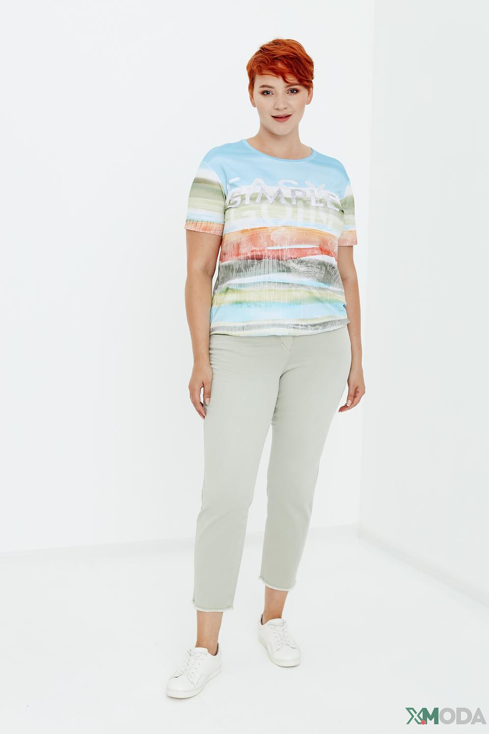 Брюки Samoon серые с необработанным краем