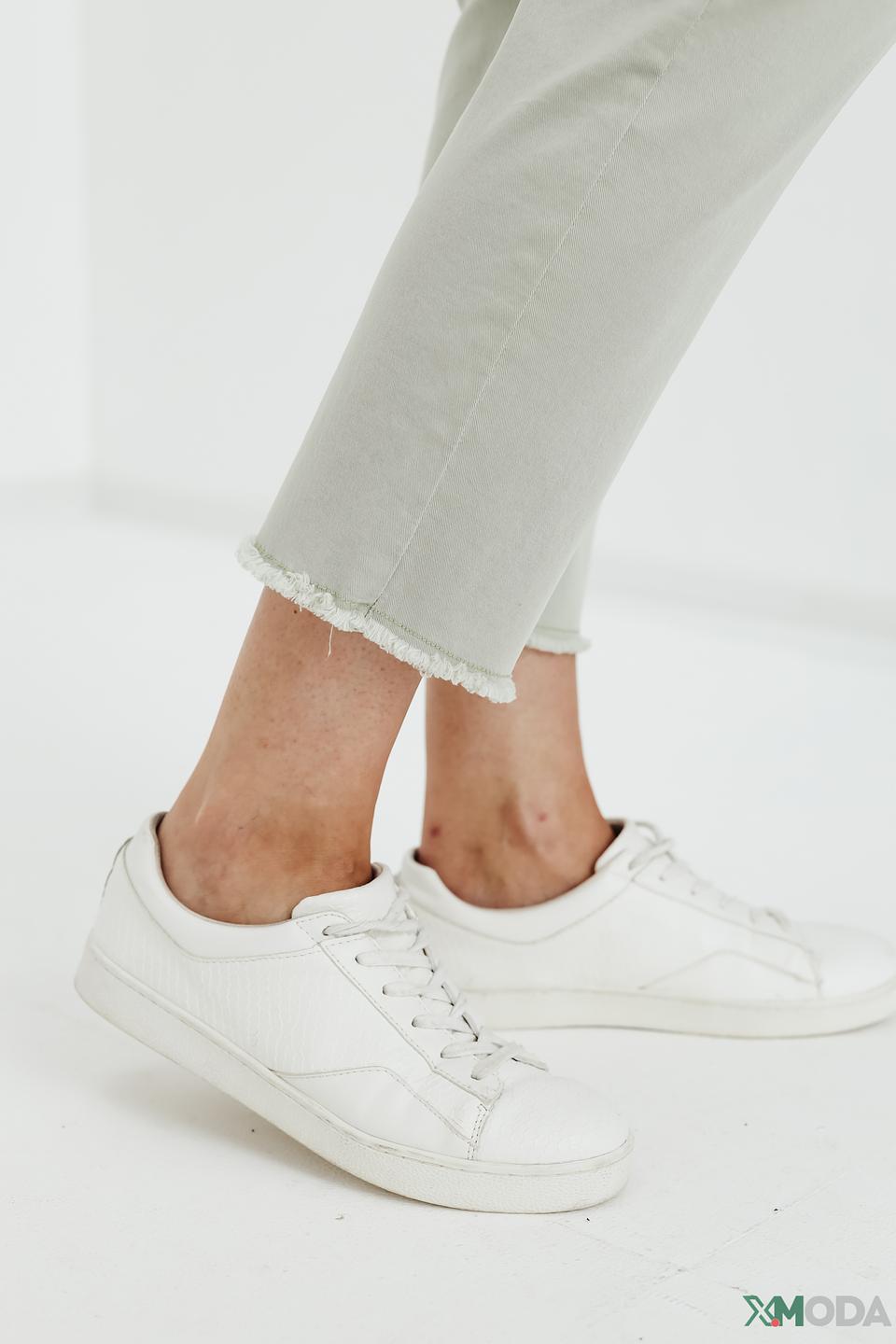 Брюки Samoon серые с необработанным краем