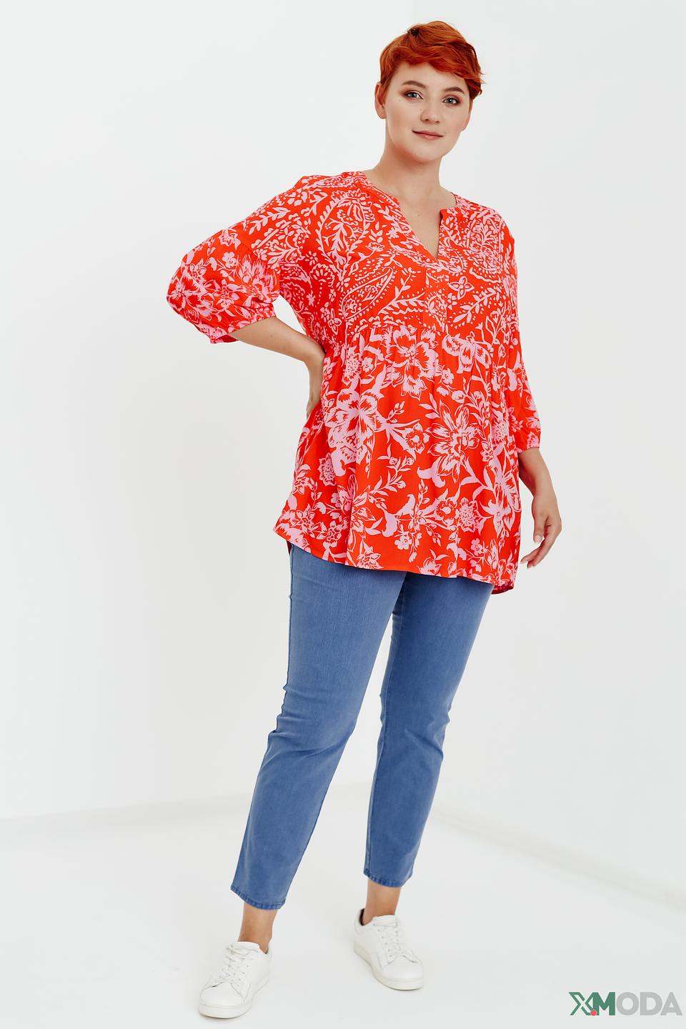 Блуза Via Appia с цветочным принтом