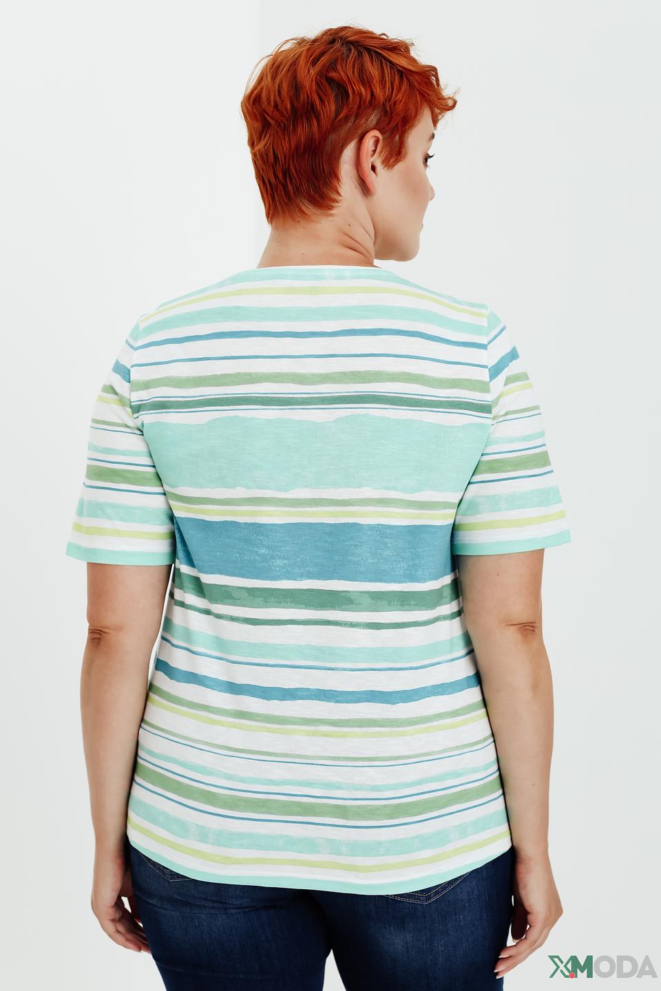 Футболка Via Appia полосатая с принтом