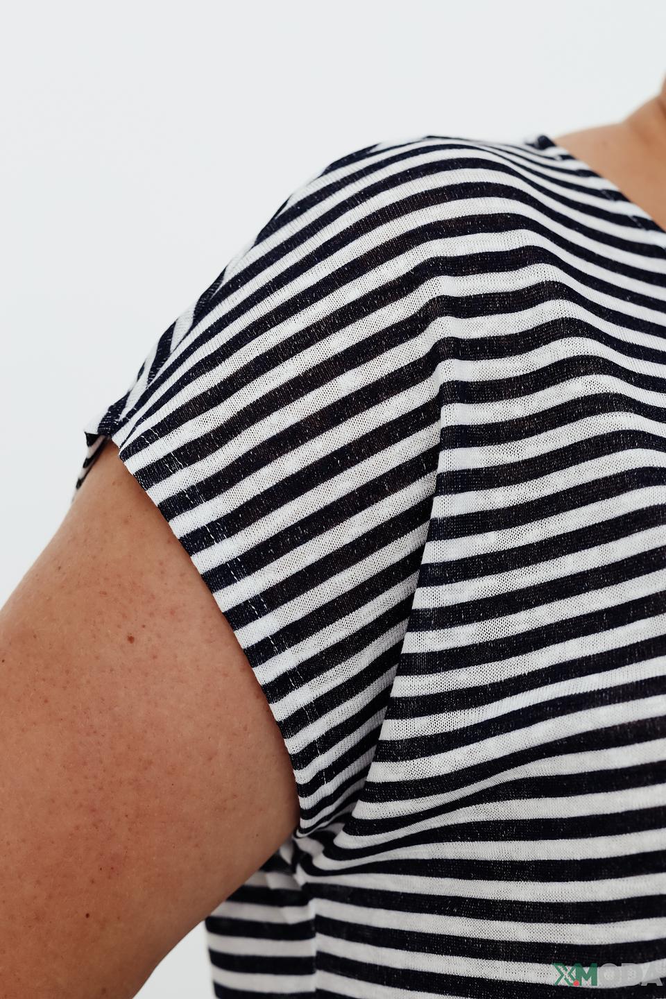 Футболка Via Appia в полоску черная