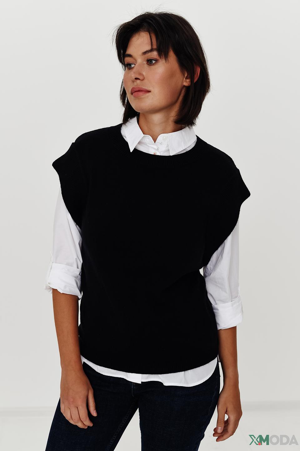 Жилет Oui чёрный базовый