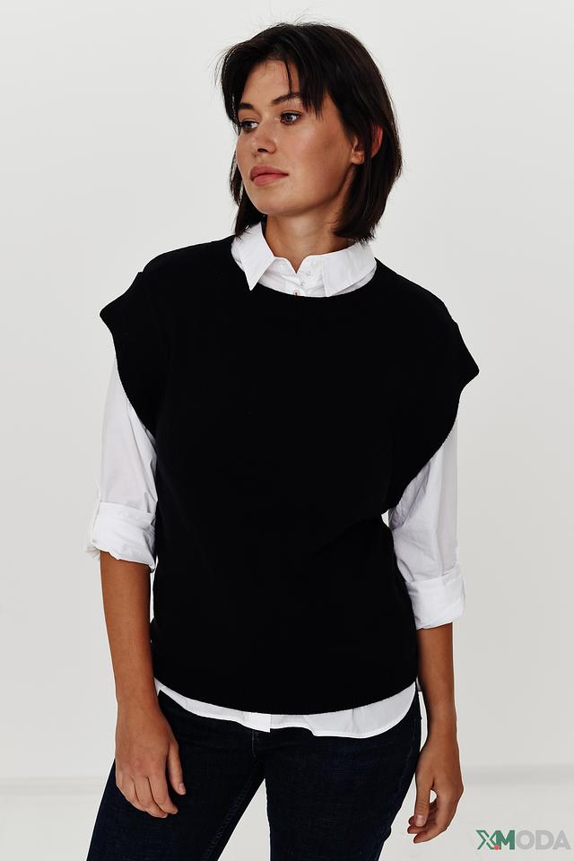 Жилет Oui чёрный базовый