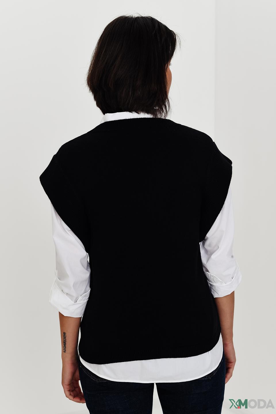 Жилет Oui чёрный базовый