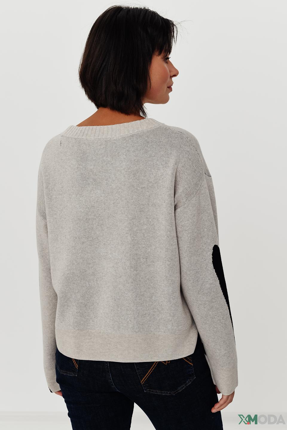 Пуловер Oui с узором "зебра"