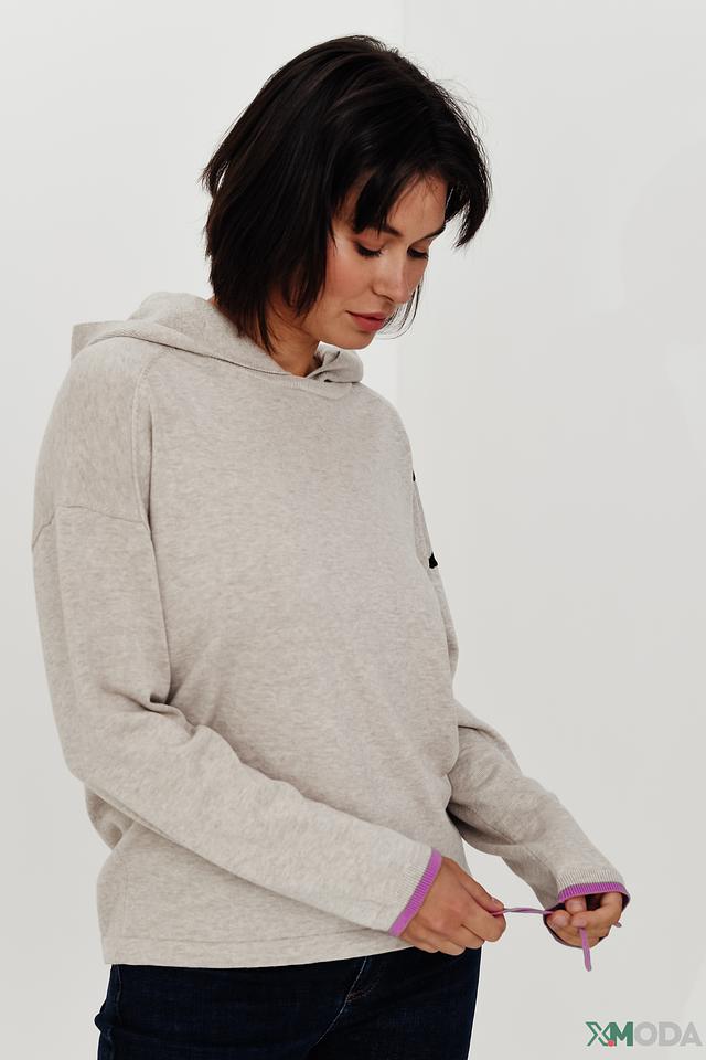 Толстовка Oui с принтом серая