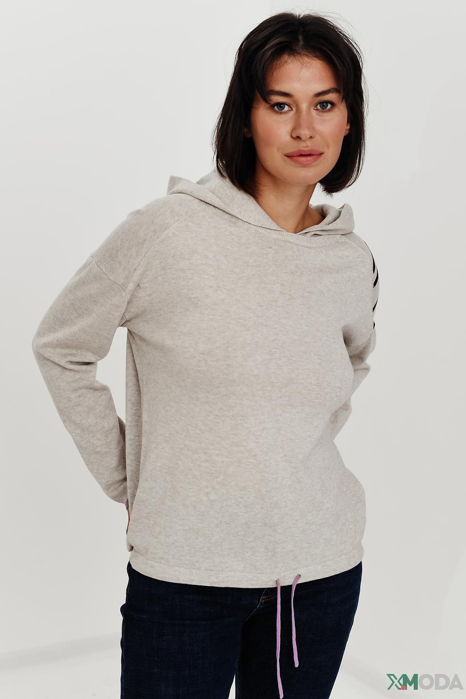 Толстовка Oui с принтом серая