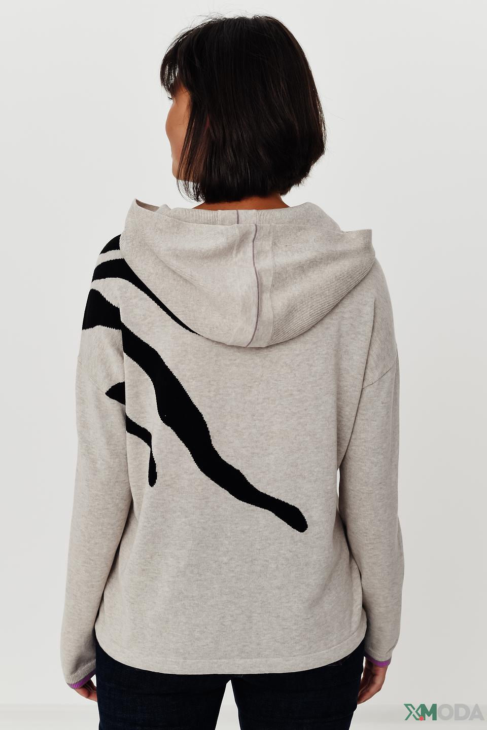 Толстовка Oui с принтом серая