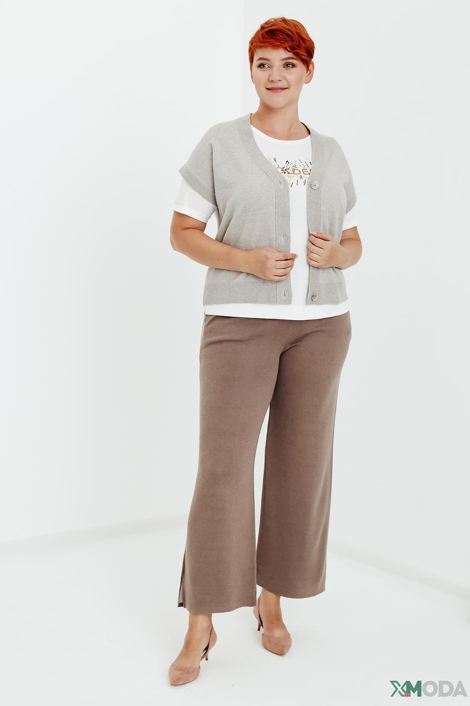 Брюки Taifun палаццо коричневые