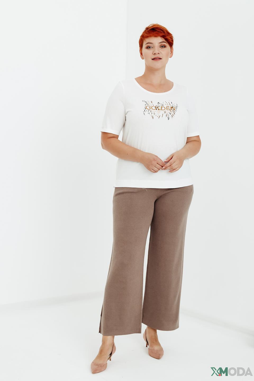 Брюки Taifun палаццо коричневые