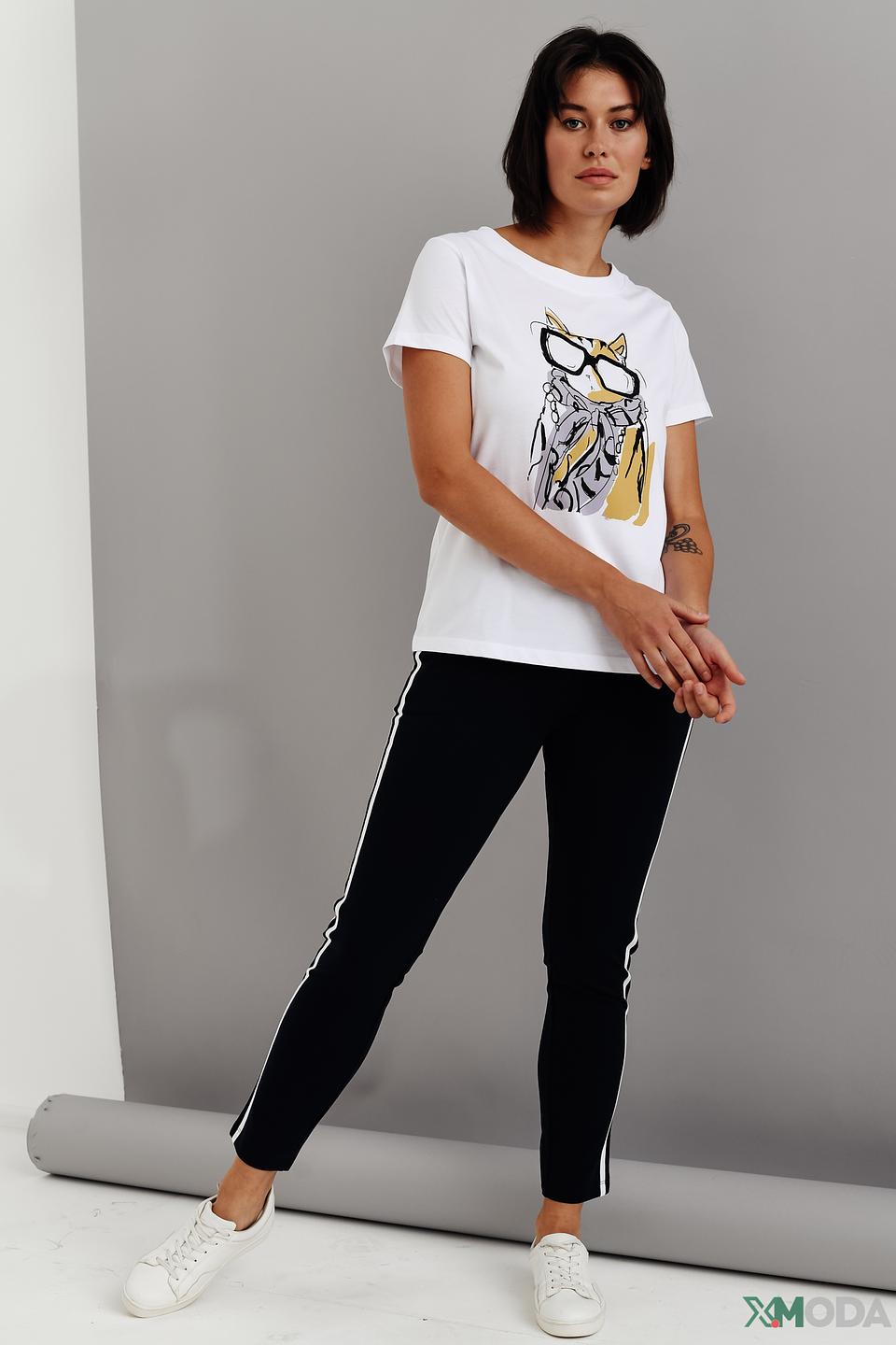 Брюки Lisa Campione с полосками чёрные