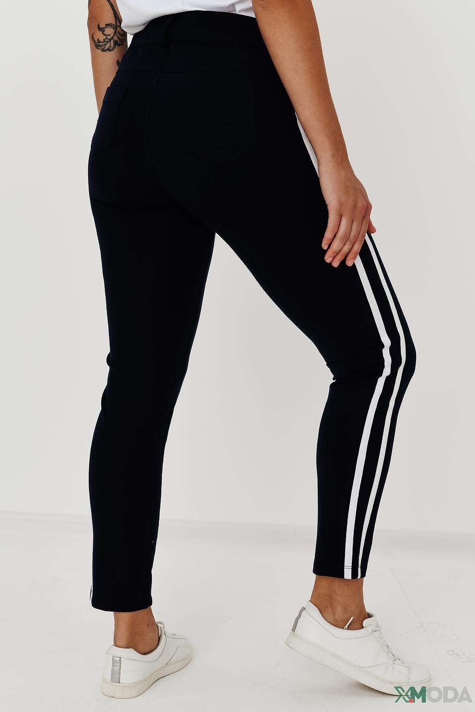 Брюки Lisa Campione с полосками чёрные