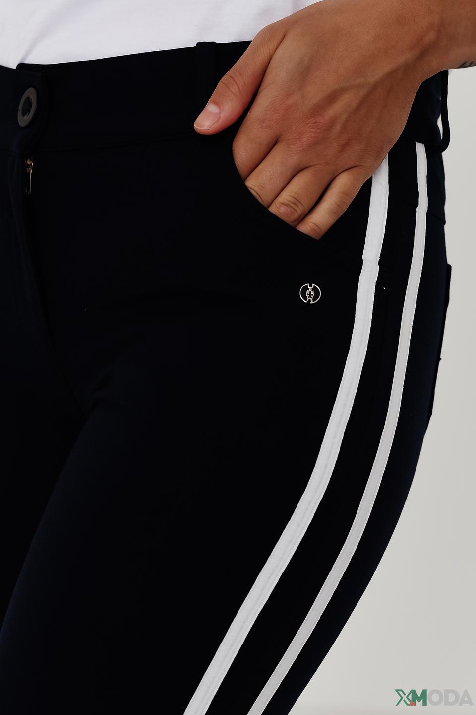 Брюки Lisa Campione с полосками чёрные