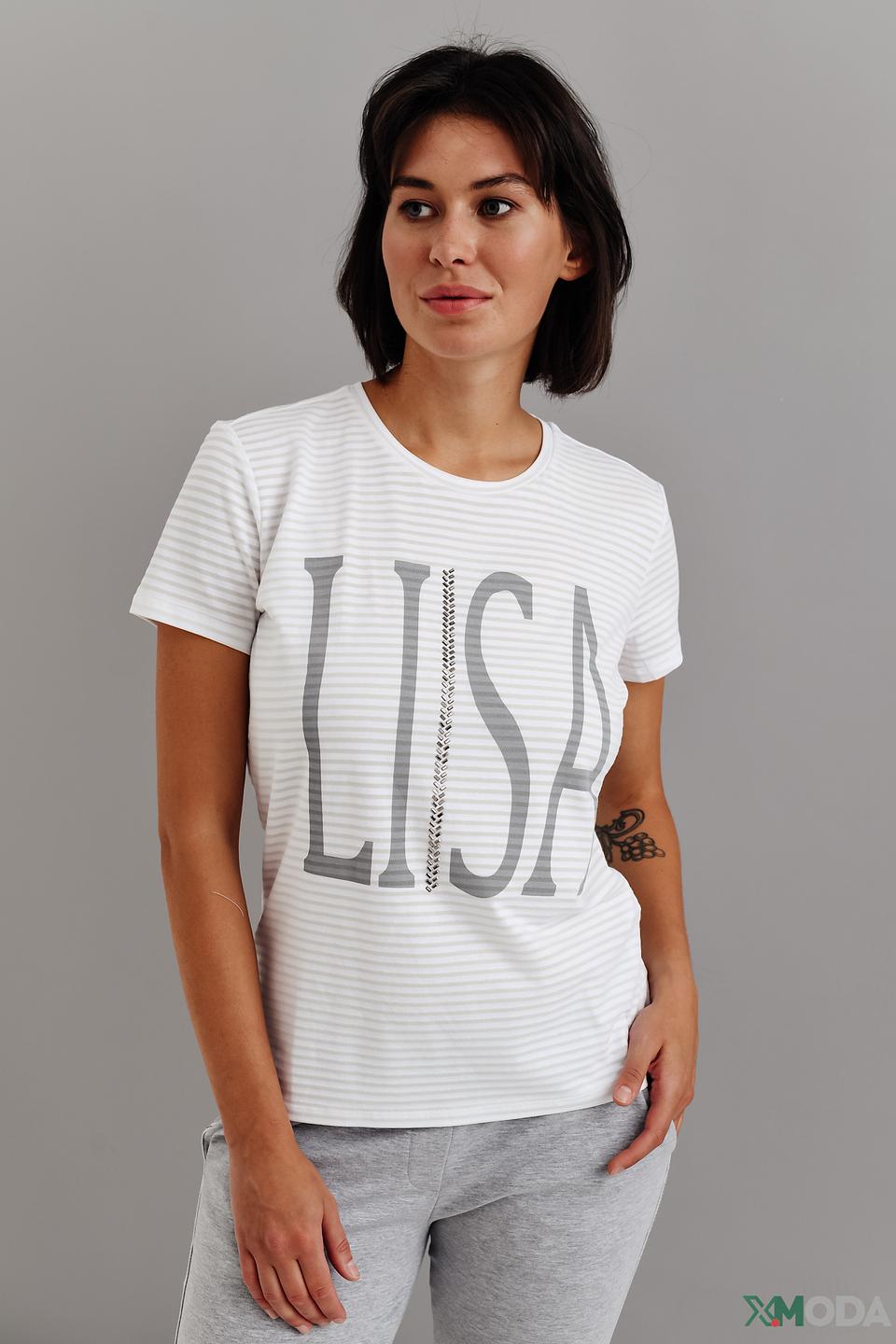 Футболка Lisa Campione в полоску белая