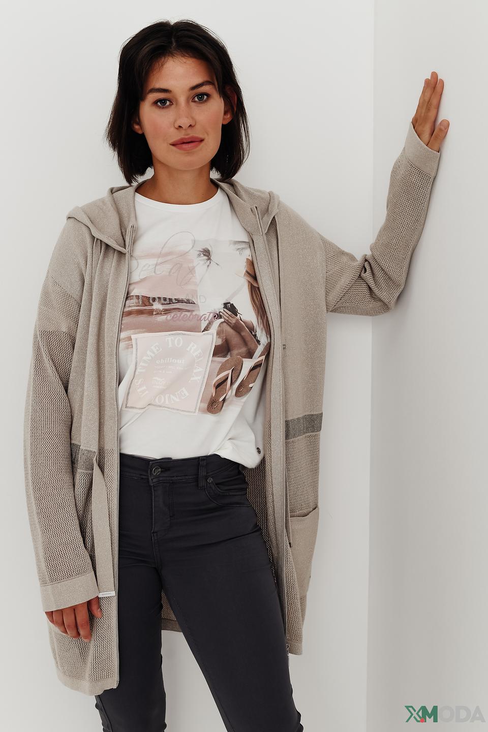 Жакет Monari с капюшоном бежевый