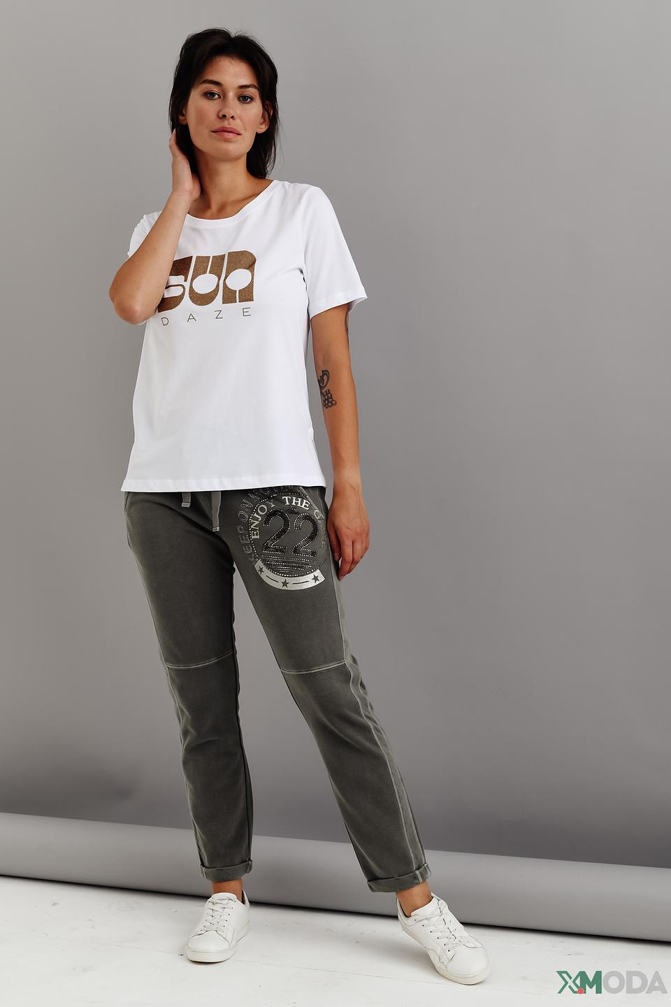 Брюки Monari серые с принтом