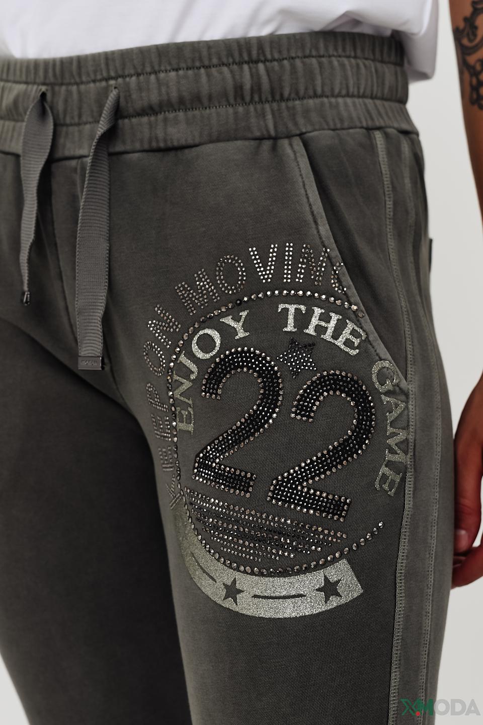 Брюки Monari серые с принтом