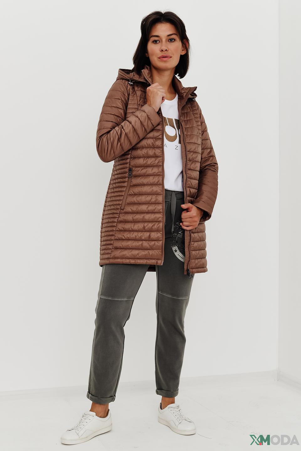 Пальто Bugatti стеганое коричневое