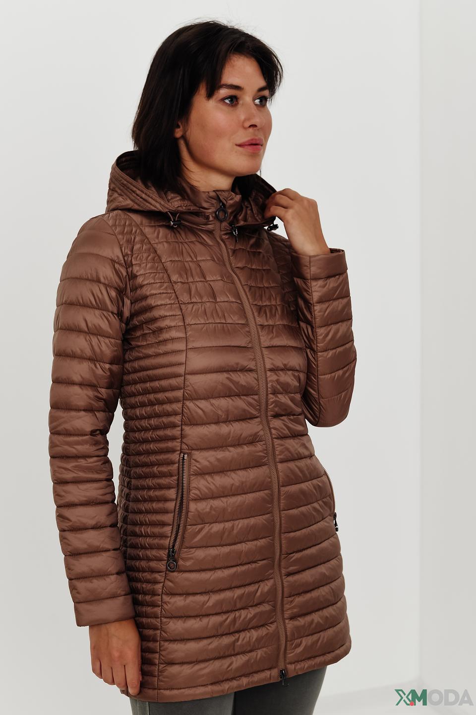 Пальто Bugatti стеганое коричневое